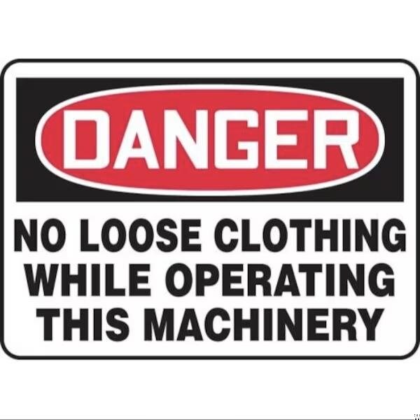 Accuform OSHA DANGER Safety Sign NO LOOSE SHMEQM147VA SHMEQM147VA - main